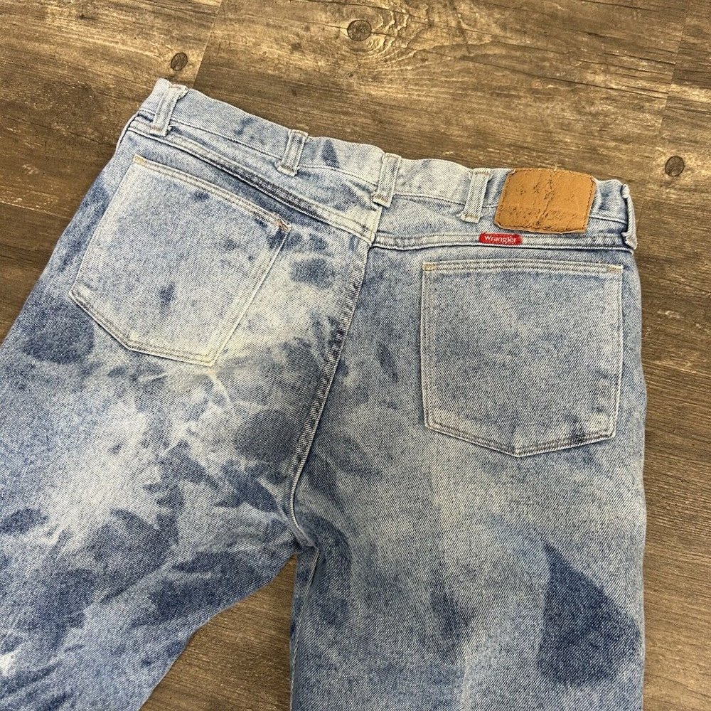Vintage Wrangler Men Denim Jeans Made In USA NO SIZE TAG (36) Bleached - Picture 5 of 9